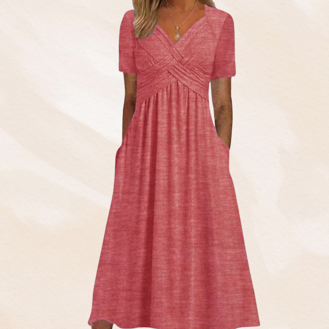 LORA | Chic V-hals Kjole